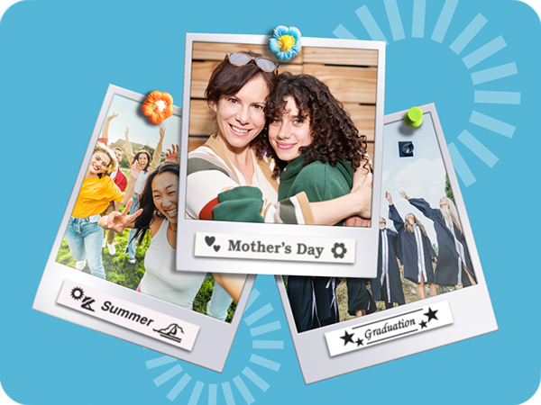 Three instant photos labeled with Brother Genuine P-touch BTAG-231 Black Print on White Labels
