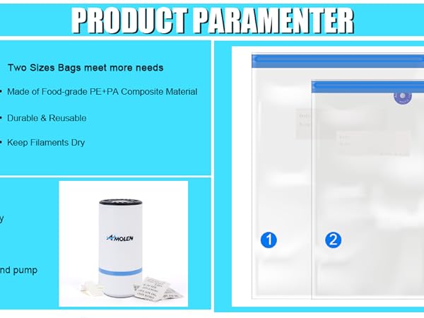 3D Printer Filament Storage Bags