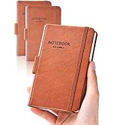AISBUGUR Pocket Notebook Small Notebook 2-Pack, 3.5" x 5.5" Pocket Notebooks Hardcover with Thick...