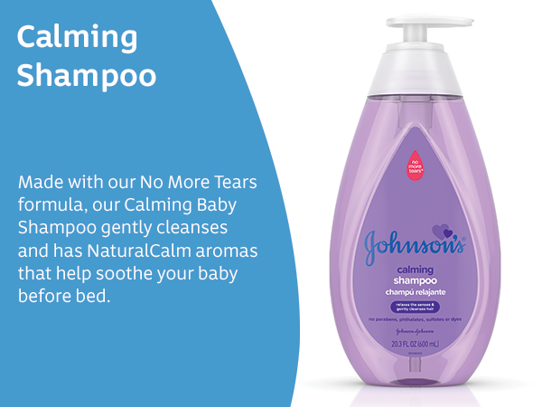 Our Calming Baby Shampoo gently cleanses and helps soothe your baby before bed