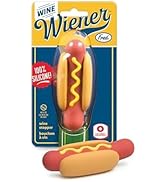 Genuine Fred WINE WIENER- Hot Dog Wine Bottle Stopper, Resuable Silicone Sealer, Wine Preserver A...