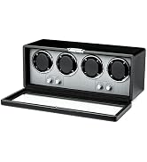 Mcbazel High-End Watch Winder for Automatic Watches with LED Light, Quiet Japan-Made Motor,4 Slot...