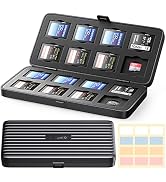 ORICO 32 Slots Memory Card Case, Waterproof & Anti-Shock Portable SD/TF Cards Holder for 16 SDXC ...