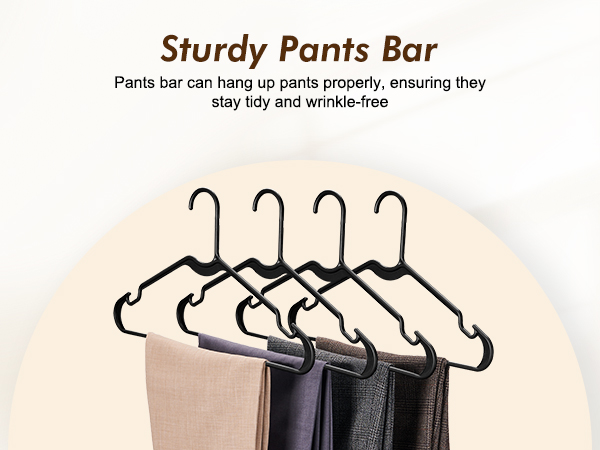 Plastic Hangers with Pants bar
