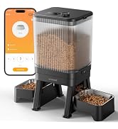 oneisall Automatic Cat Feeder for 2 Cats, 5GHz & 2.4GHz WiFi Cat Feeder with App Control, 7L/32-C...