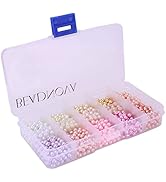 BEADNOVA Satin Pearls Beads for Crafts Tiny Loose Glass Imitation Pearls for Jewelry Making (4mm,...