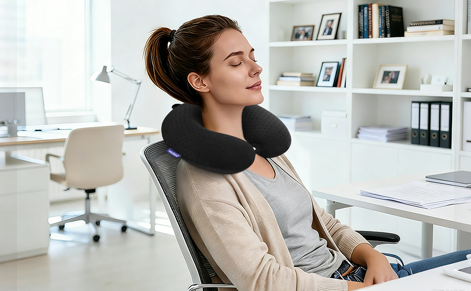 black neck pillow for sleeping