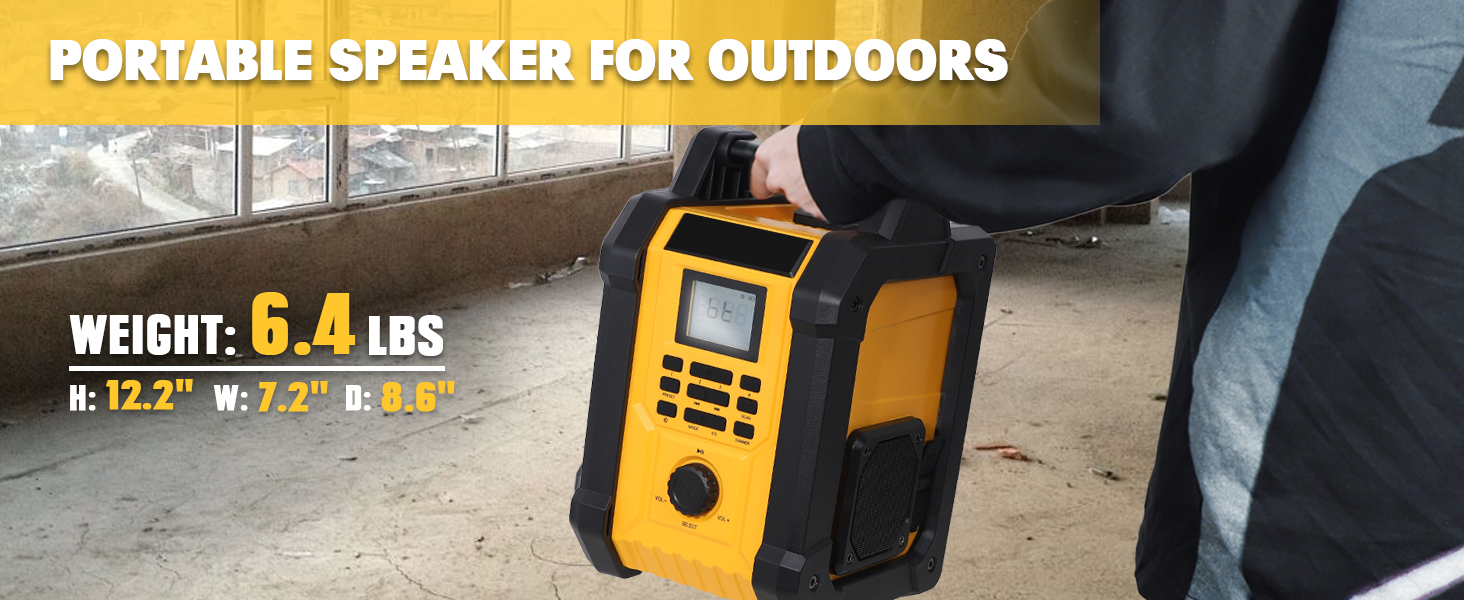PORTABLE SPEAKER FOR OUTDOORS