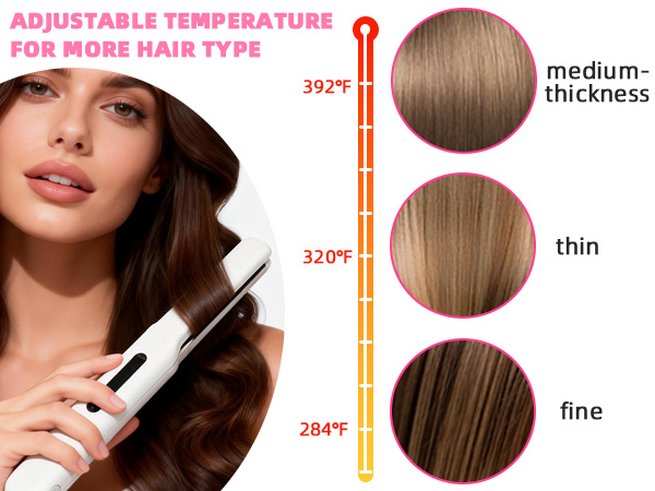 hair straightener with adjustable temperature for different hair type