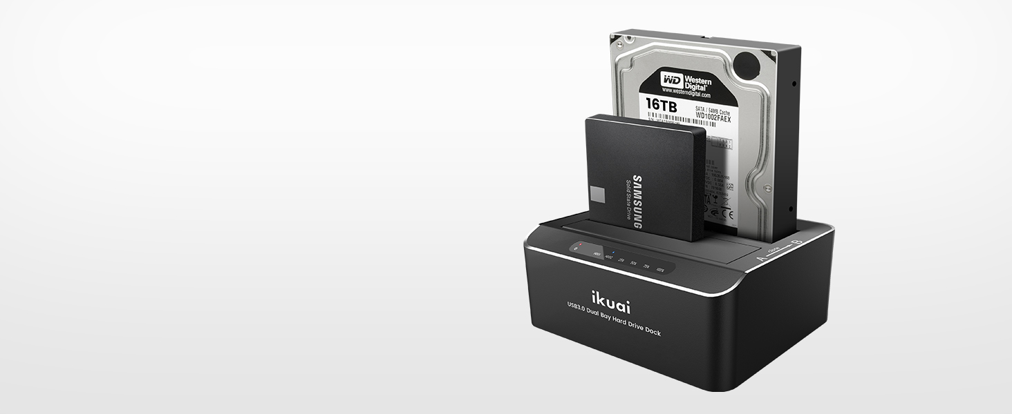 USB 3.0 to SATA Dual Bay Hard Drive Dock