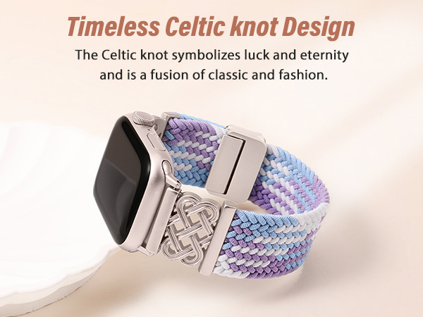 Braided Stretchy Band Compatible with Apple Watch Bands 38/40/41/42/44/45/46/49mm Women Men