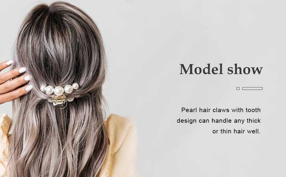 small hair claw hair claw clamps hair clips with pearl for women