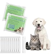twoworld Pet Ear Swabs,2-in-1 Pet Ear Cleaning Liquid Swabs,Cat & Small Dog Ear Cleaner Swabs,Ear...