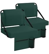 janiry Stadium Seat 2 Pack for Bleachers with Back Support,Portable Bleacher Chairs with Back and...
