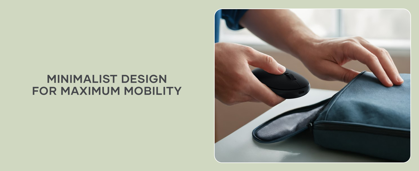 Satechi Compact OntheGo Bluetooth Mouse with USB C Rechargeable Battery, Connect up 3 Devices