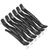 12 PCS Hair Clips for Styling Sectioning Duck Billed Hair Clips with Silicone Band No Crease Hair...