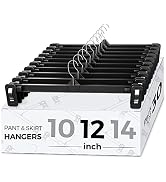 Smartor Pants Hangers - 30 Pack, Black Clips Hangers with 360° Hooks, Shorts Hanger with Strong C...