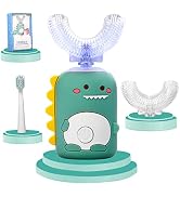 KAQINWX Kids Electric Toothbrushes, U Shaped Ultrasonic Toothbrush, Rechargeable Kids Toothbrush ...