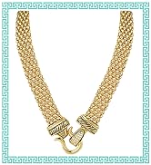 UNY Short Necklace 48cm Popcorn Chain Magnetic Claps Classic Elegant Vintage Antique Jewelry