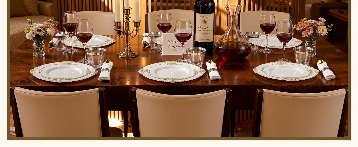 ivory plastic plates