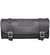 GARGOYLE BELLS Motorcycle Tool Bag Leather Motorcycle Handlebar Bag Universal Motorcycle Fork Bag...