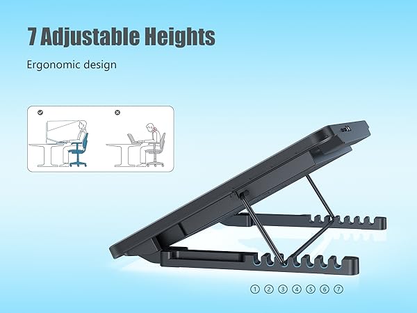 7 Adjustable Heights