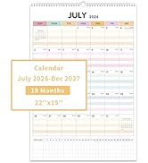 Comix 2026-2027 Wall Calendar,22x15 Extra Large Monthly Planner,18 Months July 2026 to December 2...