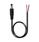 3.5mm x 1.35mm 12V DC Power Terminal Cable 5-Pack, 22AWG 1FT with Male Barrel Connector for CCTV ...