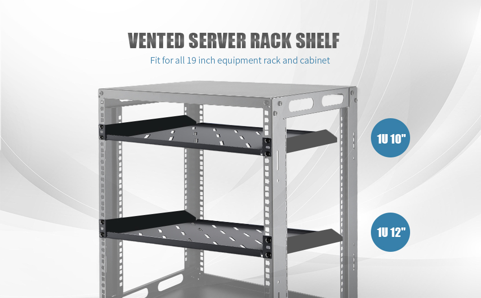 1U Vented Server Rack Shelf