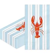 50 PCS Lobster Party Napkins, Coastal Seafood Paper Guest Towels, Summer Nautical Disposable Hand...