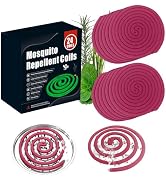 24 Coils Mosquito Repellent Coils with 6 Metal Stands & 1 Holder, Citronella Incense Mosquito Coi...