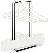 HAKDAY Portable Hanger Organizer Rack, 1PC Metal Hanger Stacker Black Hanger Caddy Hangers Storag...
