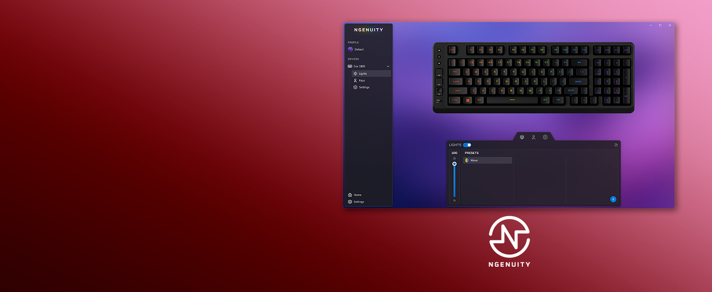Customization with HyperX NGENUITY Software
