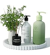 Silicone Bathroom Countertop and Vanity Tray-10 Inch Round Silicone Bathroom Tray,Modern Bathroom...