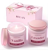 Waxcanpy Scented Candles for Women, Soy Candles for Home Scented, Candle Gift Set with Lavender &...