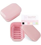 Quatish 2 Pack Travel Soap Container, Portable Soap Holder with Lid, Travel Bar Soap Holder, Soap...