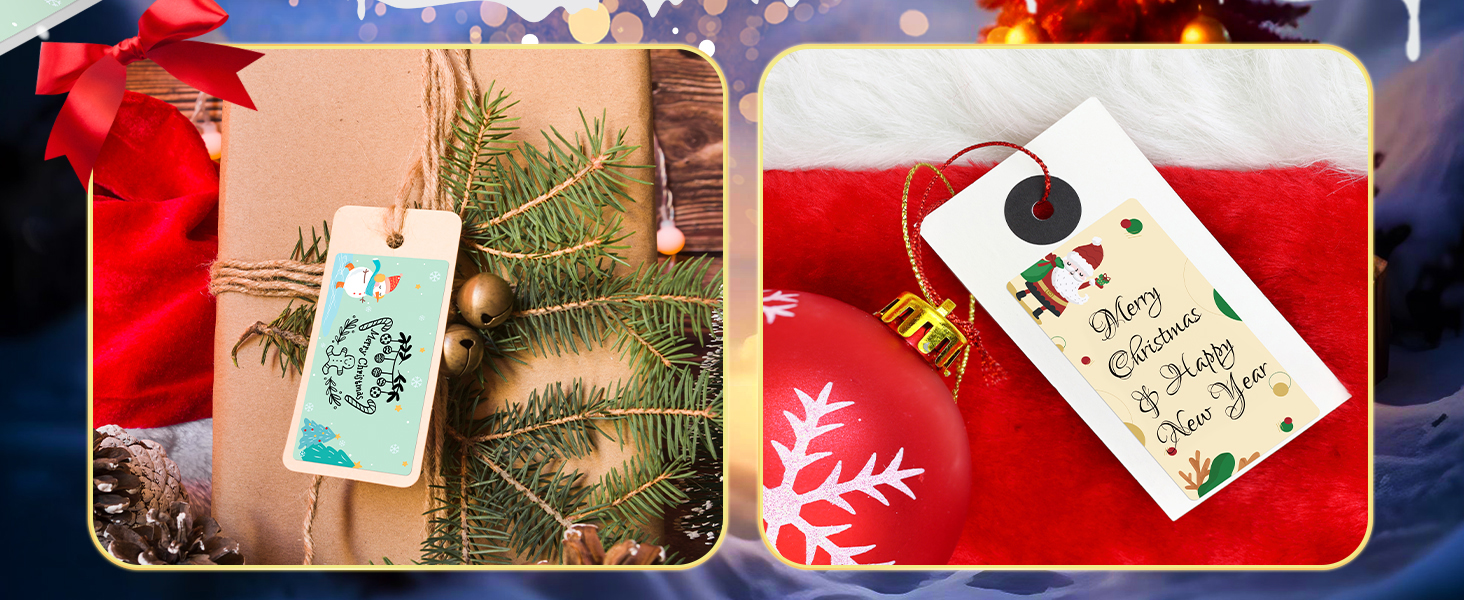 phomemo M110 Labels Christmas Gift Tags Stickers Adhesive Christmas Santa Presents Labels