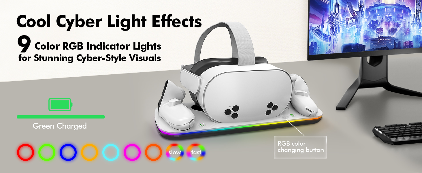 Charging Dock Compatible with Meta Oculus Quest 3/3S