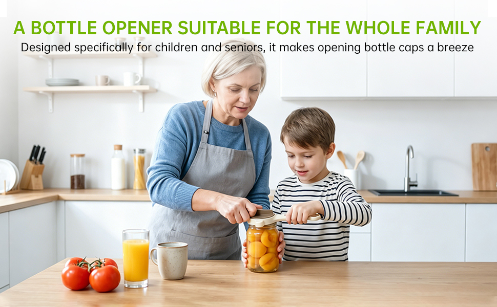 A BOTTLE OPENER SUITABLE FOR THE WHOLE FAMILY