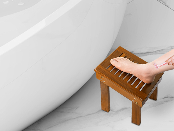 teak shower stool