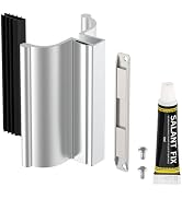 Stainless Steel U-Channel with Magnet & Screws, 3" Chrome Frameless Shower Door Handle with Metal...