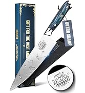 Huusk Birthday Gift Idea for Dad, Best Dad Ever Gifts, 8" Chef Knife for Kitchen, Stainless Kitch...