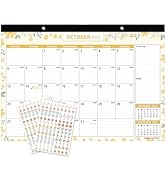 Desk Calendar 2024-2025, Mokani Large Monthly Wall Calendar From Jan.2024 to Jun.2025 with Plasti...