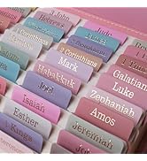 UPAFEXXI-Laminated Bible Tabs (Gold Foil Embossed Lettering), Bible Tabs for Women and Men, Repos...