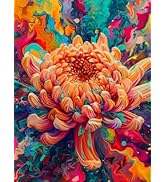 Ginfonr DIY 5D Diamond Art Kits for Adults, Chrysanthemum Diamond Painting for Adults, Diamond Ar...