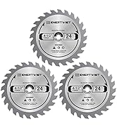 Enertwist 4-1/2 Inch Compact Circular Saw Blade Set, Pack of 3-Pieces TCT Saw Blades Assorted for...