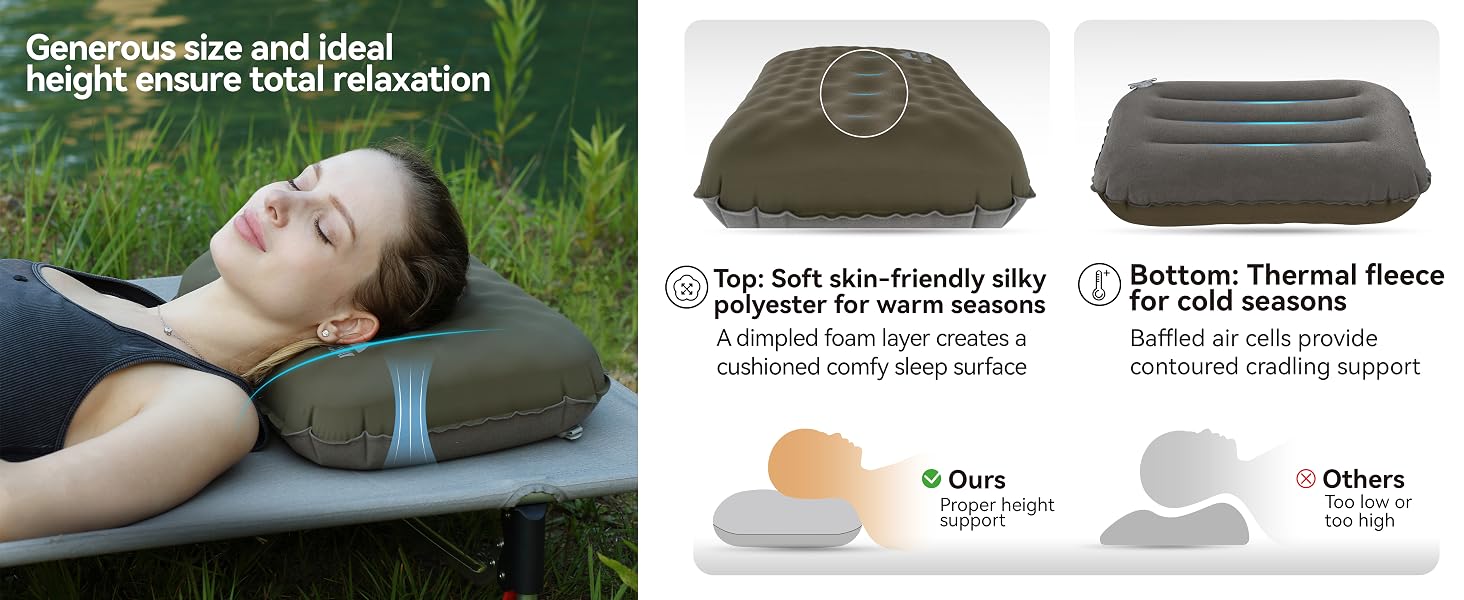 inflatable camping pillow