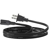 2FT Replacement 2 Prong AC Power Cable - 18 AWG 2 Slot Non-Polarization Figure 8 Power Cord Compa...