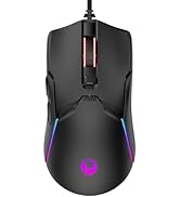 SPEEDORA Wired Ergonomic Mouse,All Keys are editable, 12 Backlit Modes,8000 DPI Wired Optical Mou...