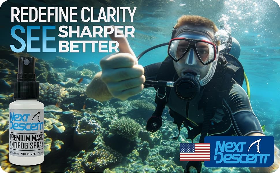 Premium reef safe anti-fog defog solution